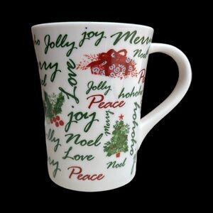 Starbucks Holiday Festive Words 12oz Mug 2007